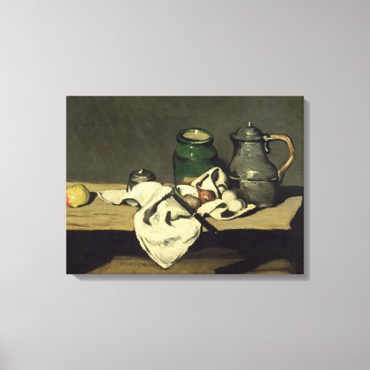 Paul Cezanne | Stilleven met een Kettle, c.1869 Canvas Afdruk (Voorkant)