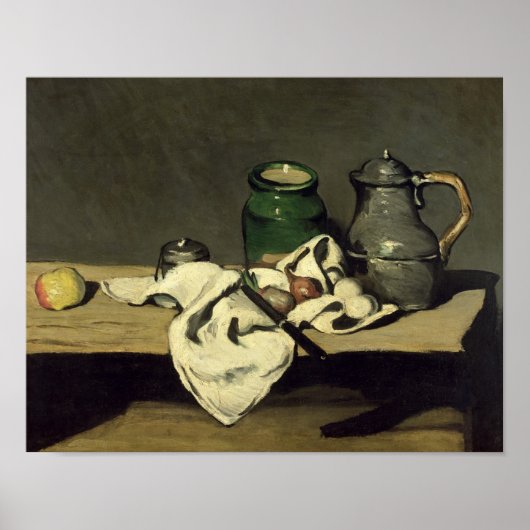 Paul Cezanne | Stilleven met een Kettle, c.1869 Poster (Voorkant)