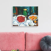 Paul Cezanne - Stilleven met Kersen en Perziken Canvas Afdruk (Insitu (Woonkamer))