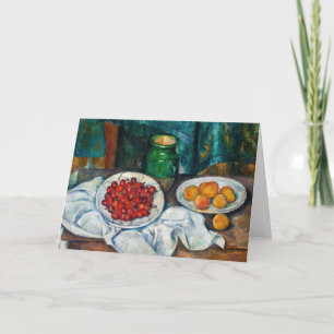 Paul Cezanne - Stilleven met kersen en perziken Kaart