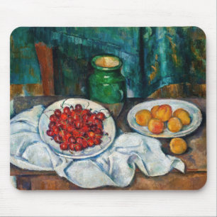 Paul Cezanne - Stilleven met kersen en perziken Muismat