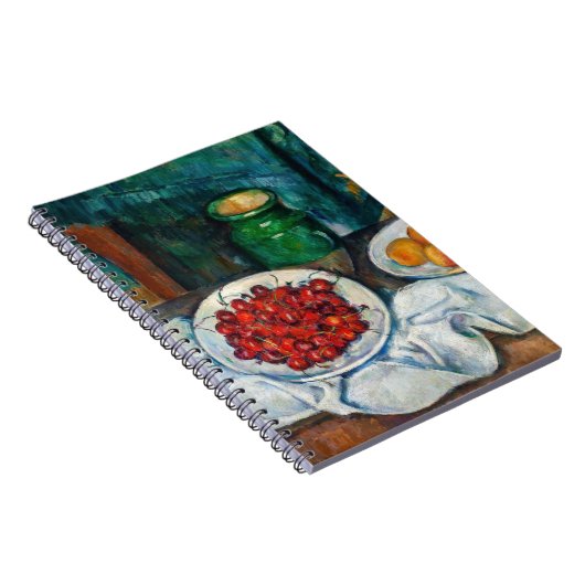 Paul Cezanne - Stilleven met kersen en perziken Notitieboek (Rechterzijde)