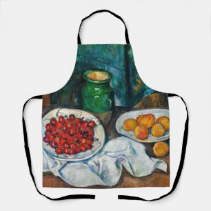 Paul Cezanne - Stilleven met kersen en perziken Schort