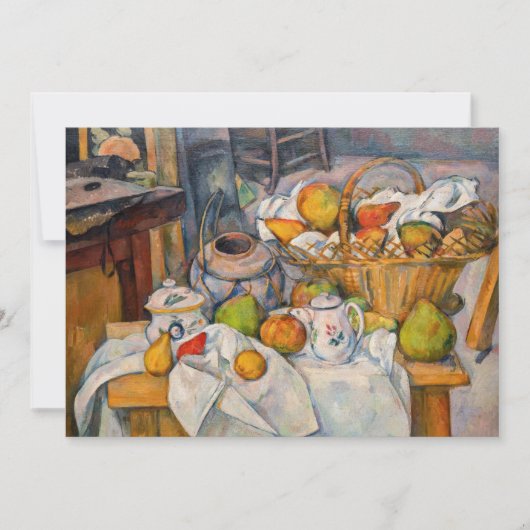 Paul Cezanne - Stilleven met mand Bedankkaart (Voorkant)