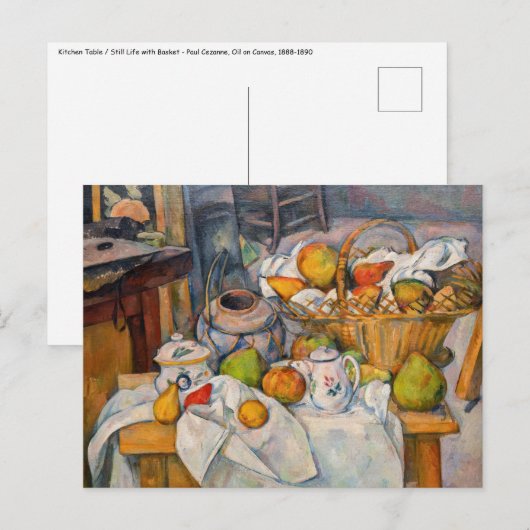 Paul Cezanne - Stilleven met mand Briefkaart (Voorkant / Achterkant)