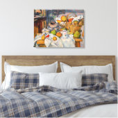 Paul Cezanne - Stilleven met mand Canvas Afdruk (Insitu (Slaapkamer))