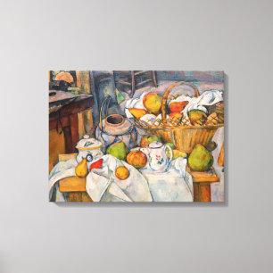 Paul Cezanne - Stilleven met mand Canvas Afdruk