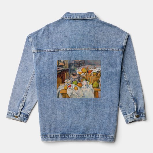 Paul Cezanne - Stilleven met mand Denim Jacket (Achterkant)