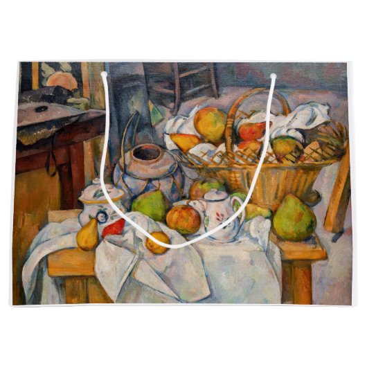 Paul Cezanne - Stilleven met mand Groot Cadeauzakje (Voorkant)