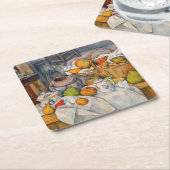 Paul Cezanne - Stilleven met mand Kartonnen Onderzetters (Schuin)