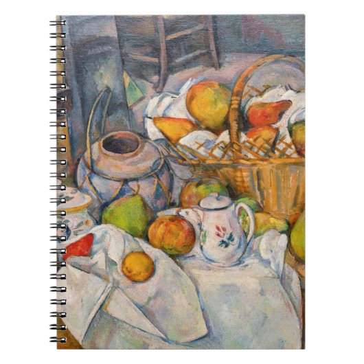Paul Cezanne - Stilleven met mand Notitieboek (Voorkant)