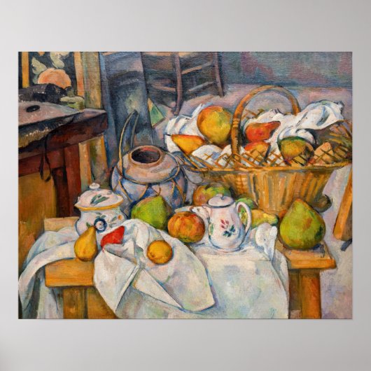 Paul Cezanne - Stilleven met mand Poster (Voorkant)