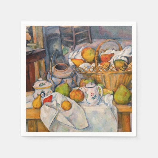 Paul Cezanne - Stilleven met mand Servet (Voorkant)