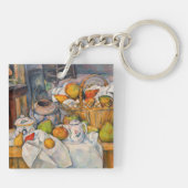 Paul Cezanne - Stilleven met mand Sleutelhanger (Achterkant)