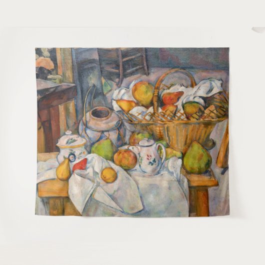 Paul Cezanne - Stilleven met mand Wandkleed (Voorkant (horizontaal))