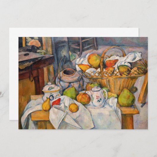 Paul Cezanne - Stilleven met mandje Bedankkaart (Voorkant / Achterkant)