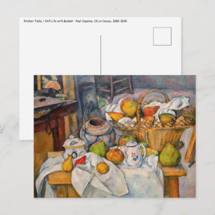 Paul Cezanne - Stilleven met mandje Briefkaart