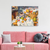 Paul Cezanne - Stilleven met mandje Canvas Afdruk (Insitu (Woonkamer))