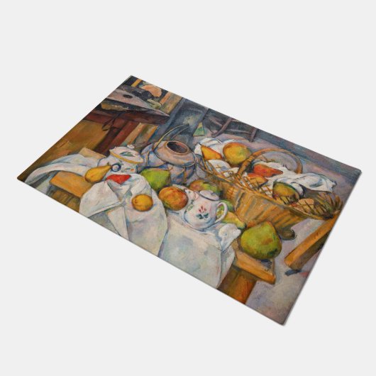Paul Cezanne - Stilleven met mandje Deurmat (Schuin)