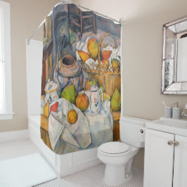 Paul Cezanne - Stilleven met mandje Douchegordijn