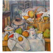 Paul Cezanne - Stilleven met mandje Douchegordijn (Voorkant)