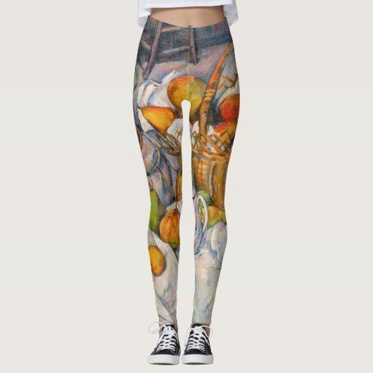 Paul Cezanne - Stilleven met mandje Leggings (Voorkant)