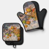 Paul Cezanne - Stilleven met mandje Ovenwant & Pannenlap Set (Voorkant / Achterkant)