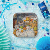 Paul Cezanne - Stilleven met mandje Papieren Bordje (Feest)