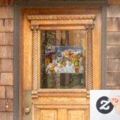 Paul Cezanne - Stilleven met mandje Raamsticker (Huis Deur)