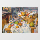 Paul Cezanne - Stilleven met mandje Raamsticker (Vel)