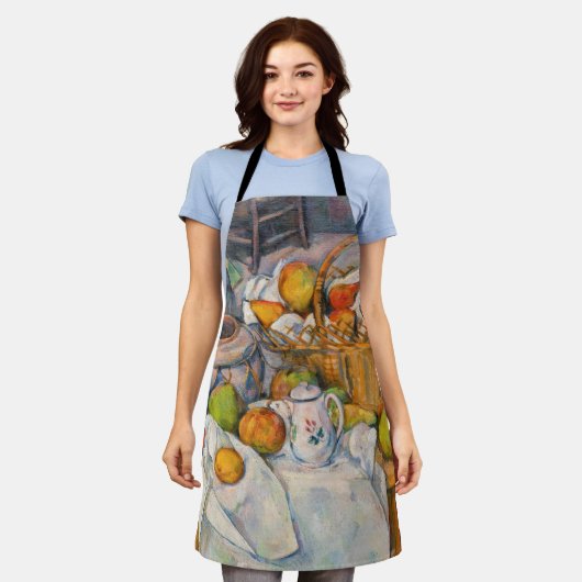 Paul Cezanne - Stilleven met mandje Schort (Gedragen)