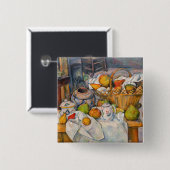 Paul Cezanne - Stilleven met mandje Vierkante Button 5,1 Cm (Voorkant /achterkant)