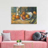 Paul Cezanne - Stilleven met Melk Jug en Fruit Canvas Afdruk (Insitu (Woonkamer))
