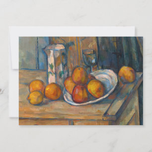 Paul Cezanne - Stilleven met melkkan en fruit Kaart