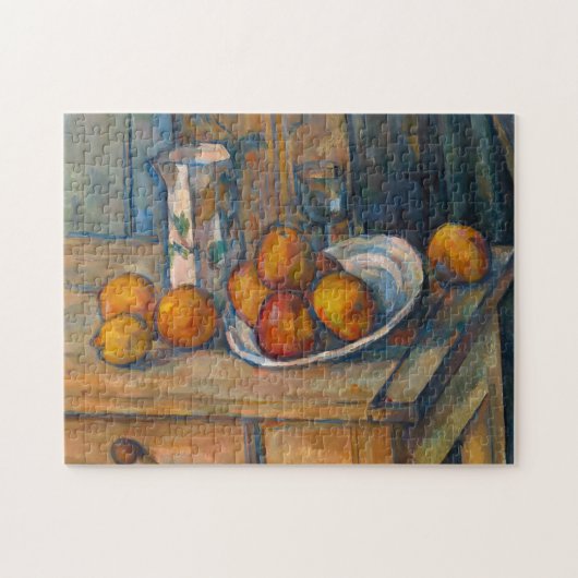 Paul Cezanne - Stilleven met melkkan en fruit Legpuzzel (Horizontaal)