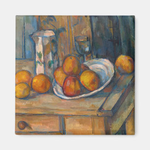 Paul Cezanne - Stilleven met melkkan en fruit Magneet