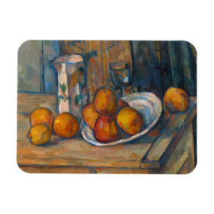 Paul Cezanne - Stilleven met melkkan en fruit Magneet