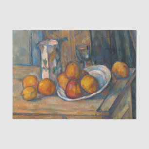Paul Cezanne - Stilleven met melkkan en fruit Tissuepapier