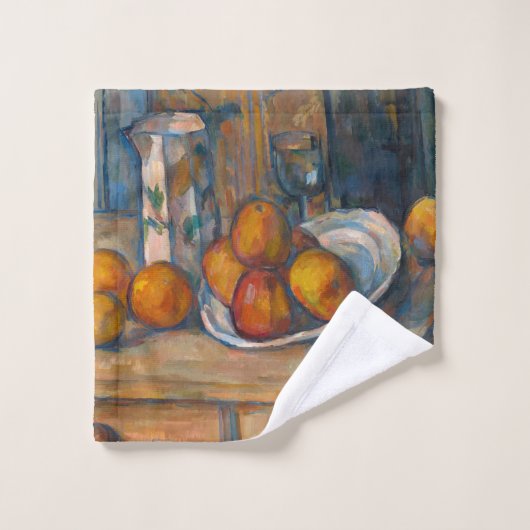 Paul Cezanne - Stilleven met Milk Jug en Fruits Bad Handdoek (Wasdoekje)