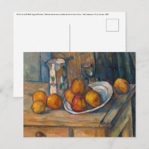 Paul Cezanne - Stilleven met Milk Jug en Fruits Briefkaart