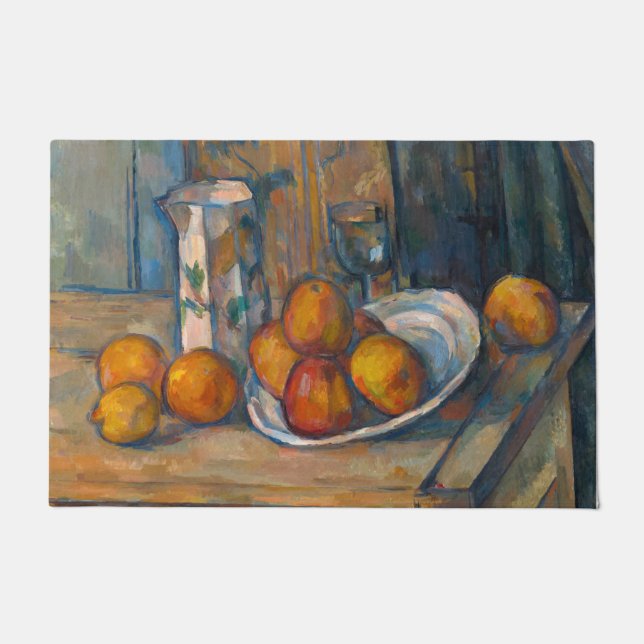 Paul Cezanne - Stilleven met Milk Jug en Fruits Deurmat (Voorkant)