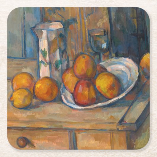 Paul Cezanne - Stilleven met Milk Jug en Fruits Kartonnen Onderzetters (Voorkant)