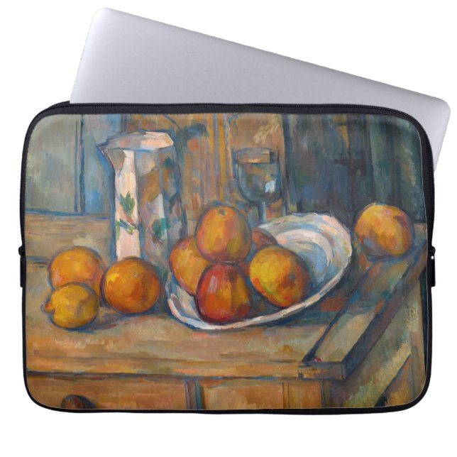Paul Cezanne - Stilleven met Milk Jug en Fruits Laptop Sleeve (Voorkant)
