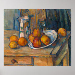 Paul Cezanne - Stilleven met Milk Jug en Fruits Poster