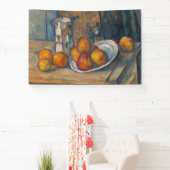 Paul Cezanne - Stilleven met Milk Jug en Fruits Spandoek (Insitu)