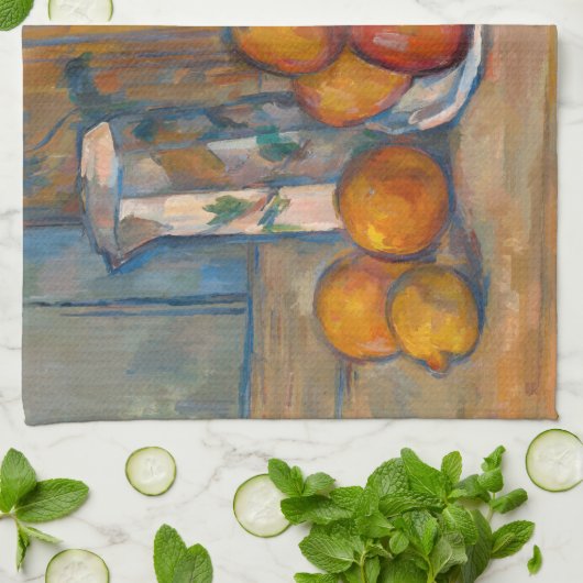 Paul Cezanne - Stilleven met Milk Jug en Fruits Theedoek (Gevouwen)