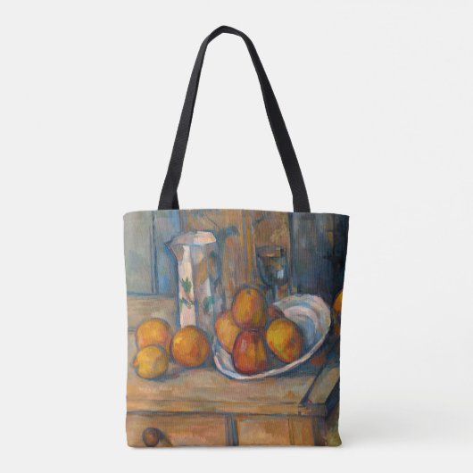 Paul Cezanne - Stilleven met Milk Jug en Fruits Tote Bag (Achterkant)