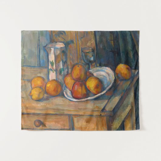 Paul Cezanne - Stilleven met Milk Jug en Fruits Wandkleed (Voorkant (horizontaal))