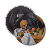 Paul Cezanne - Stilleven met schedel Button Flesopener (Voorkant)