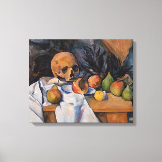 Paul Cezanne - Stilleven met Schedel Canvas Afdruk (Voorkant)